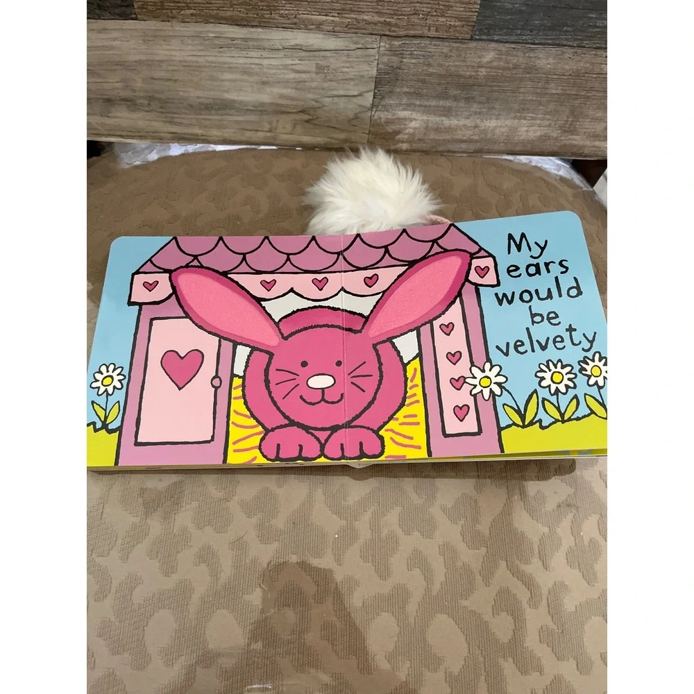 Jellycat If I Were a Rabbit Board Book Anne Wilkinson Pink Bunny Sensory Toy